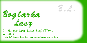 boglarka lasz business card